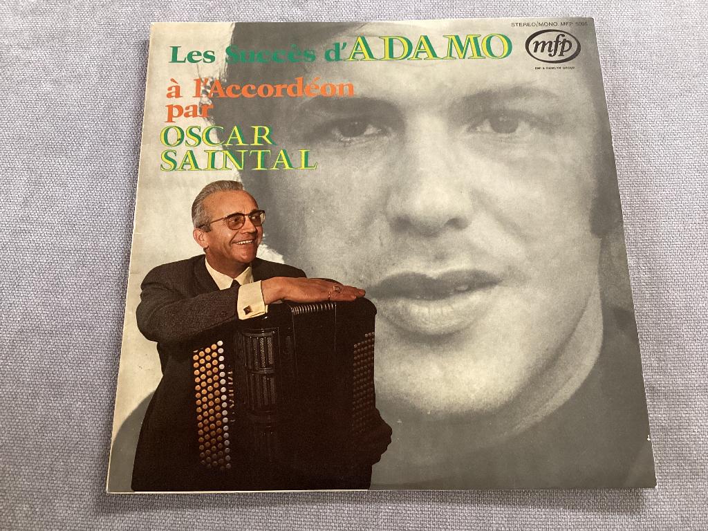 Elpee Les succès d’Adamo à l’ accordeon par Oscar Saintal, Enlèvement ou Envoi, Utilisé, Autres formats, Européenne