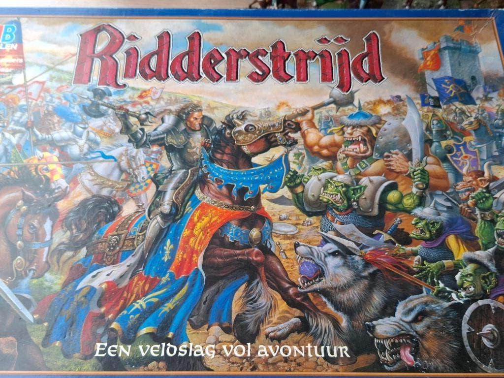 Gezelschapspel RIDDERSTRIJD van MB-spelen, Een of twee spelers, Ophalen of Verzenden, Zo goed als nieuw, MB spelen