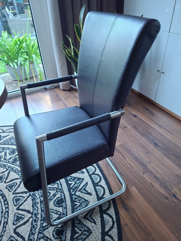 6 Eetkamerstoelen bruin  (Knibbeler), Ophalen, Gebruikt, Bruin, Vijf, Zes of meer stoelen