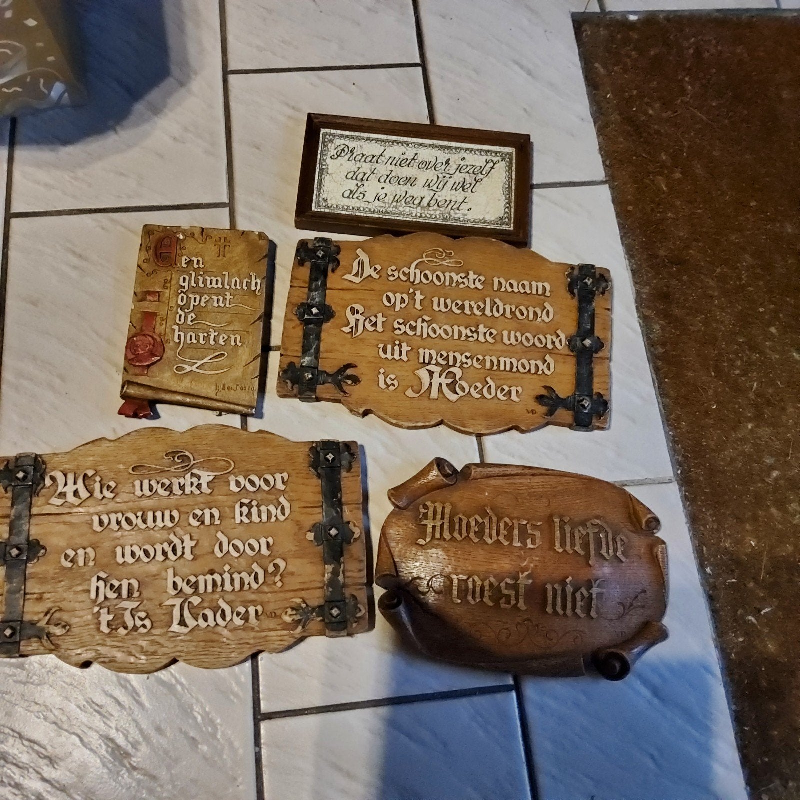 dictons en bois, années 1950, 5€ l'unité, Enlèvement