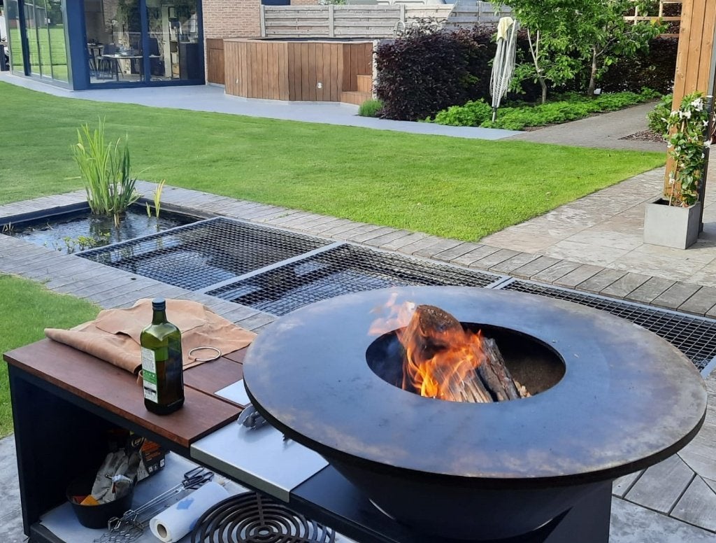 Plancha BBQ cortenstaal - handgemaakt - nieuw, Tuin en Terras, Ophalen, Nieuw