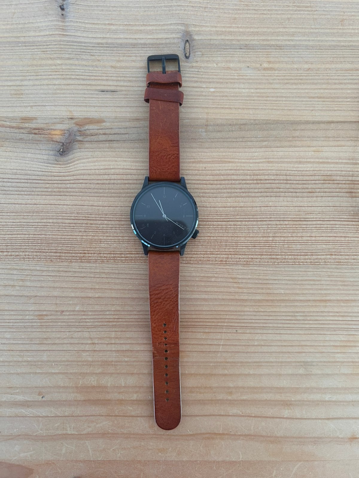 Komono horloge, Handtassen en Accessoires, Horloges | Heren, Staal, Ophalen, Overige merken, Leer