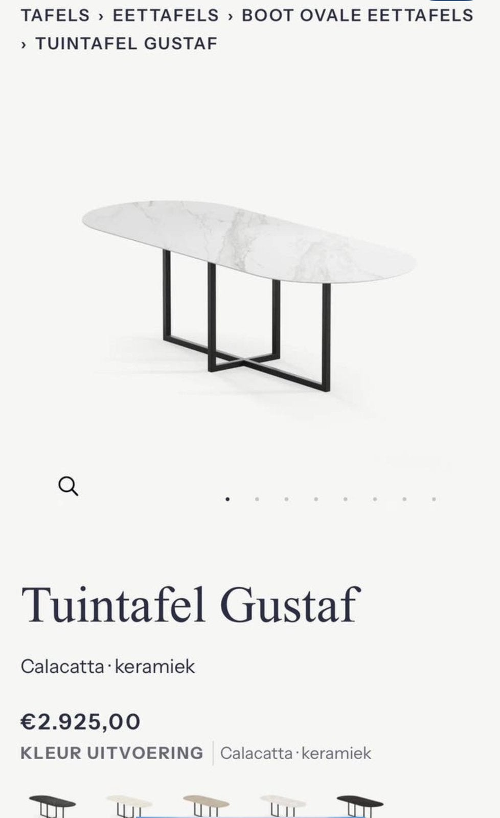 Tuintafel met keramisch blad, Ophalen, Nieuw