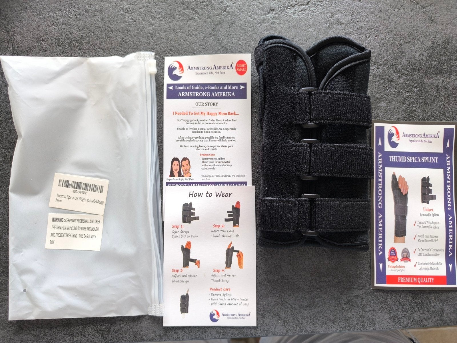 Duim-/polsbrace nieuw. Armstrong America, Ophalen of Verzenden, Nieuw