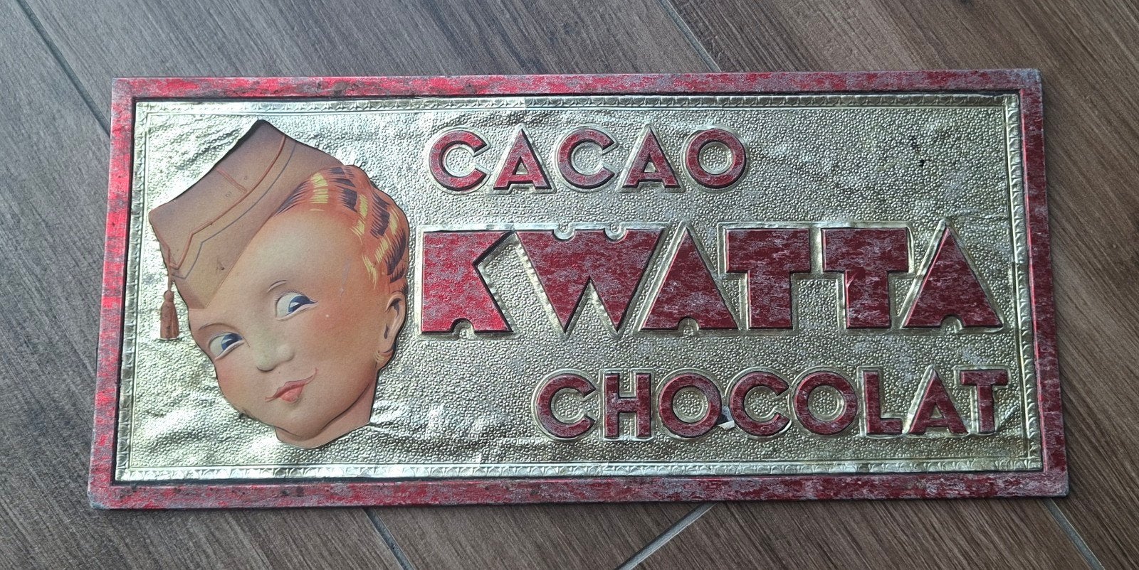 Reclamebord Kwatta chocolade., Ophalen of Verzenden, Reclamebord