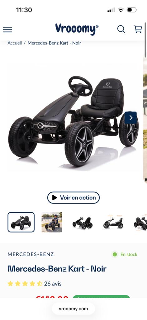 Kart mercedes 4-8 ans, Enfants & Bébés, Jouets | Extérieur | Go-cart & Cuistax, Enlèvement, Comme neuf