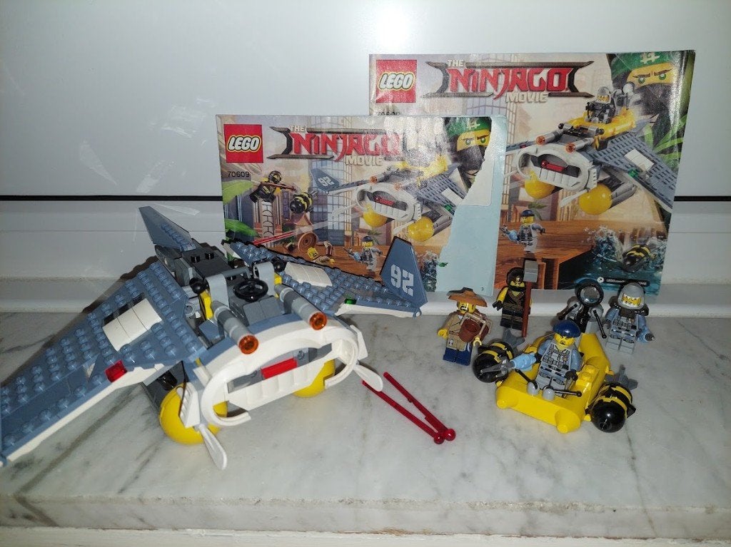 Lego Ninjago movie 70609 bombardier rai manta 2017, Gebruikt, Lego, Ophalen of Verzenden, Compleet