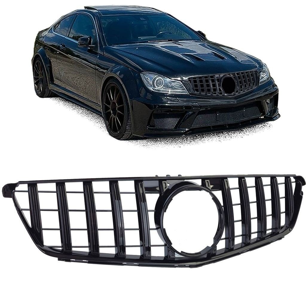 Grill Voor MB C Klasse W204 S204 C204 Zwart GT Look, Envoi