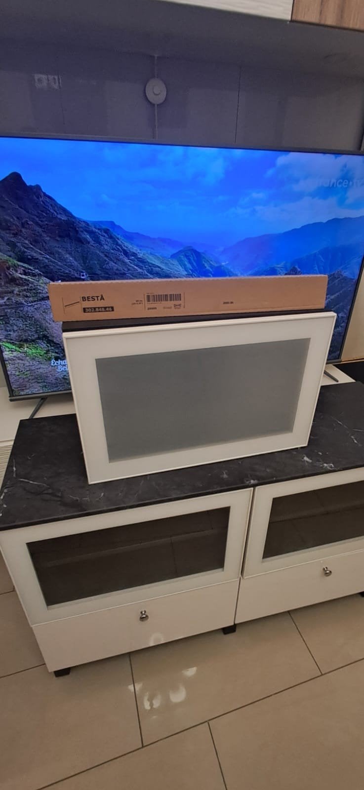Meuble TV Besta et caisson mural, Moins de 100 cm, Comme neuf, 100 à 150 cm, Enlèvement