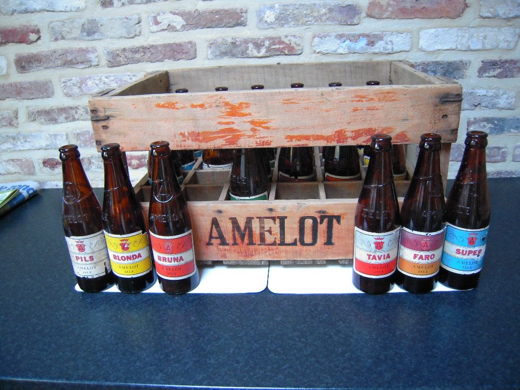 bierflessen  BROUWERIJ "AMELOT  ZELE", Enlèvement, Utilisé, Bouteille(s), Autres marques