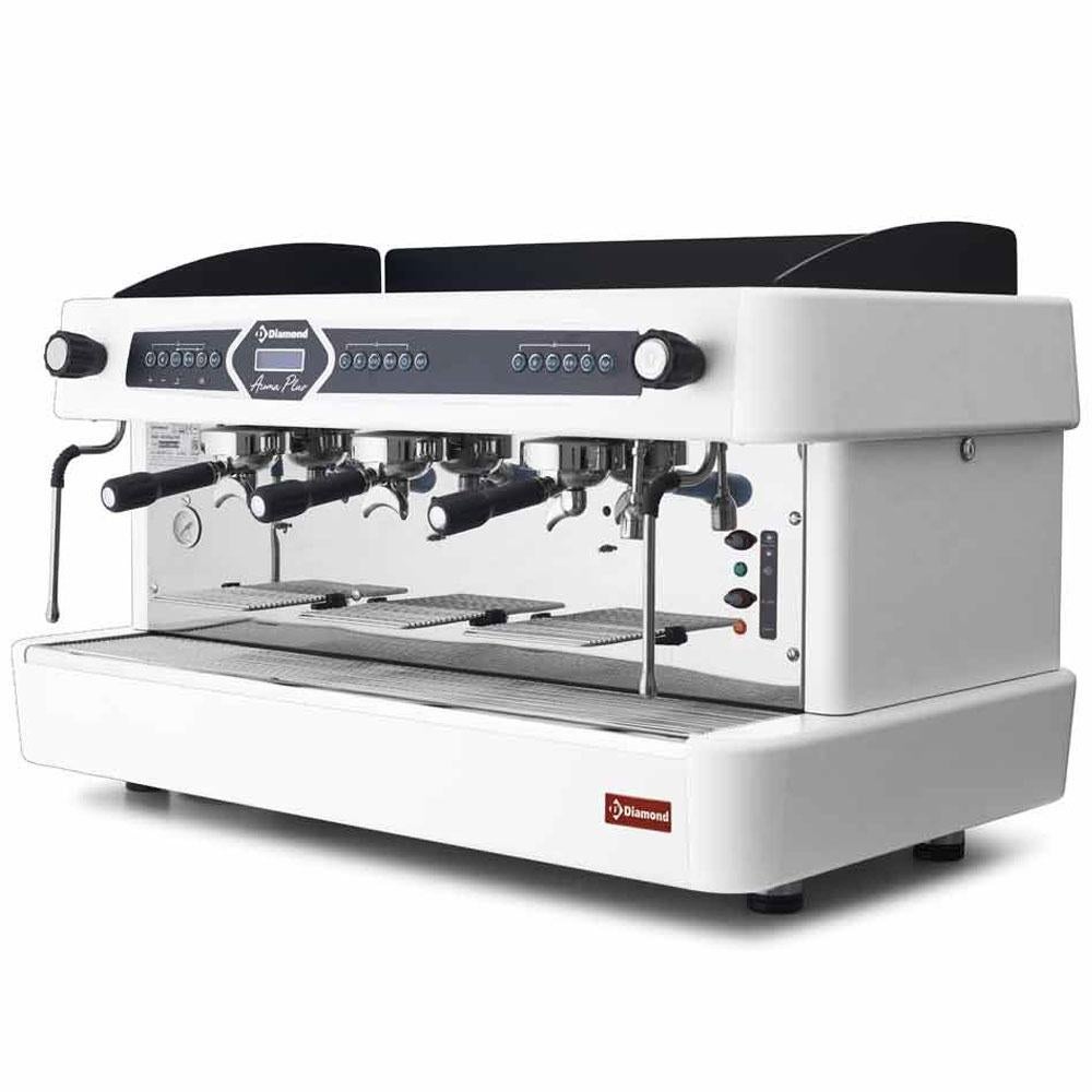 Machine à café 3 groupes, automatique.(avec display)- BLANC, Elektronische apparatuur, Koffiezetapparaten, Nieuw, Gemalen koffie