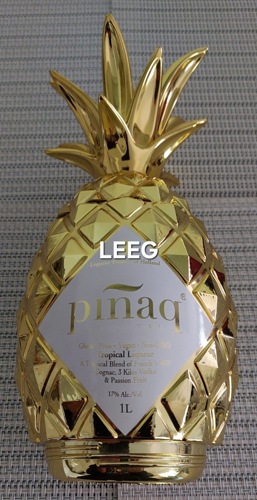 Mancave / Huisbar – Lege Piñaq Gold 1L Fles (Gouden Ananas), Verzamelen, Ophalen of Verzenden