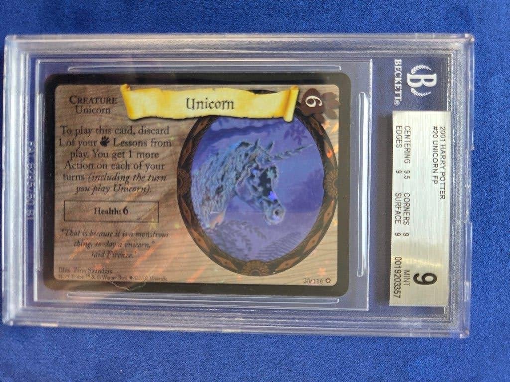 2001 WotC Harry Potter Unicorn 20/116 | BGS 9, Verzamelen, Harry Potter, Ophalen of Verzenden, Zo goed als nieuw, Overige typen