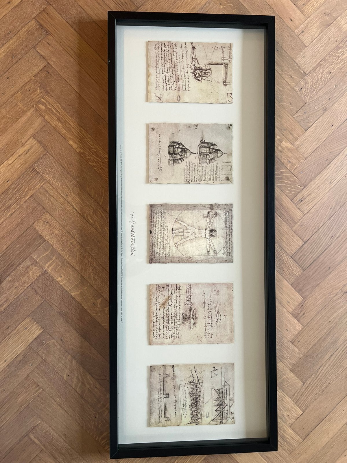 Kader Da Vinci - zwarte omlijsting, Huis en Inrichting, Woonaccessoires | Lijsten, Ophalen, Zo goed als nieuw, Schilderijlijst