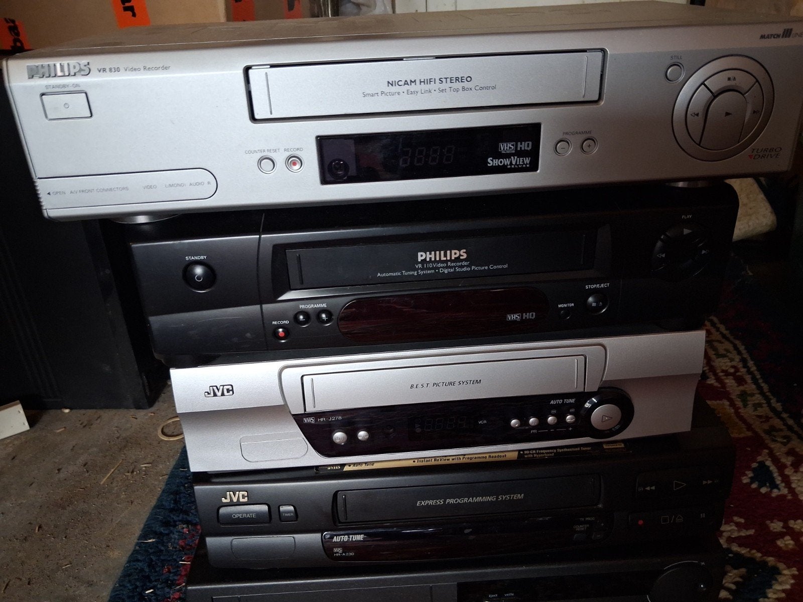 Vidéos Philips, JVC, 5 pièces, TV, Hi-fi & Vidéo, Lecteurs vidéo, Enlèvement ou Envoi