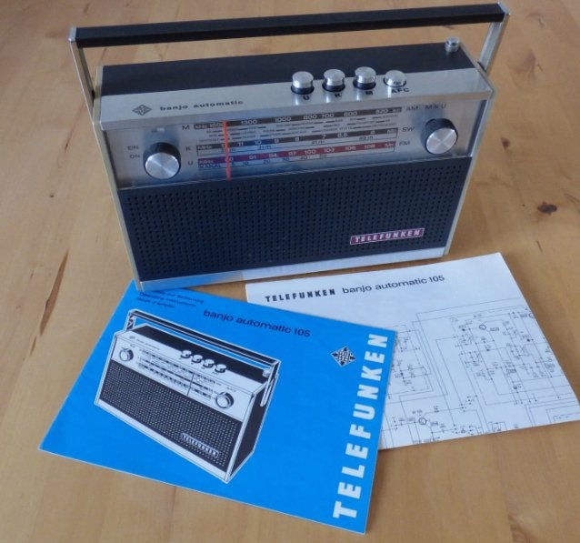 Telefunken Banjo Automatic 105 Transistor Radio, Antiek en Kunst, Antiek | Tv's en Audio, Ophalen of Verzenden
