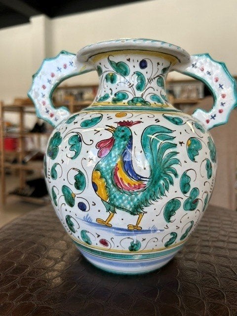 Prachtige Vintage Deruta Vaas, Antiquités & Art, Antiquités | Céramique & Poterie, Enlèvement
