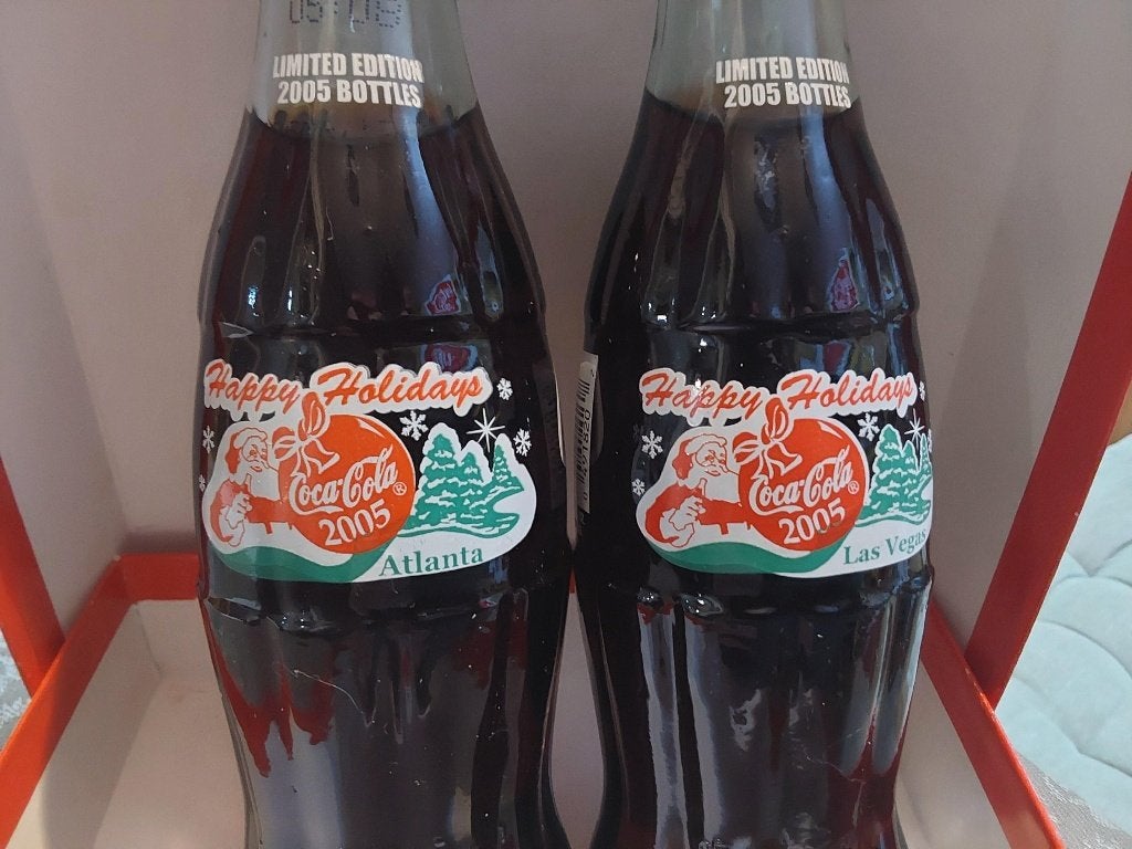 Coca Cola flessen Set Las Vegas en Atlanta 2005, Ophalen of Verzenden