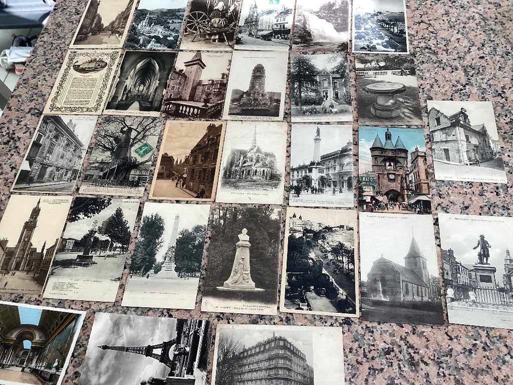 Lot 25 cartes postales anciennes FRANCE, Collections, Enlèvement ou Envoi, 1920 à 1940, Affranchie, France