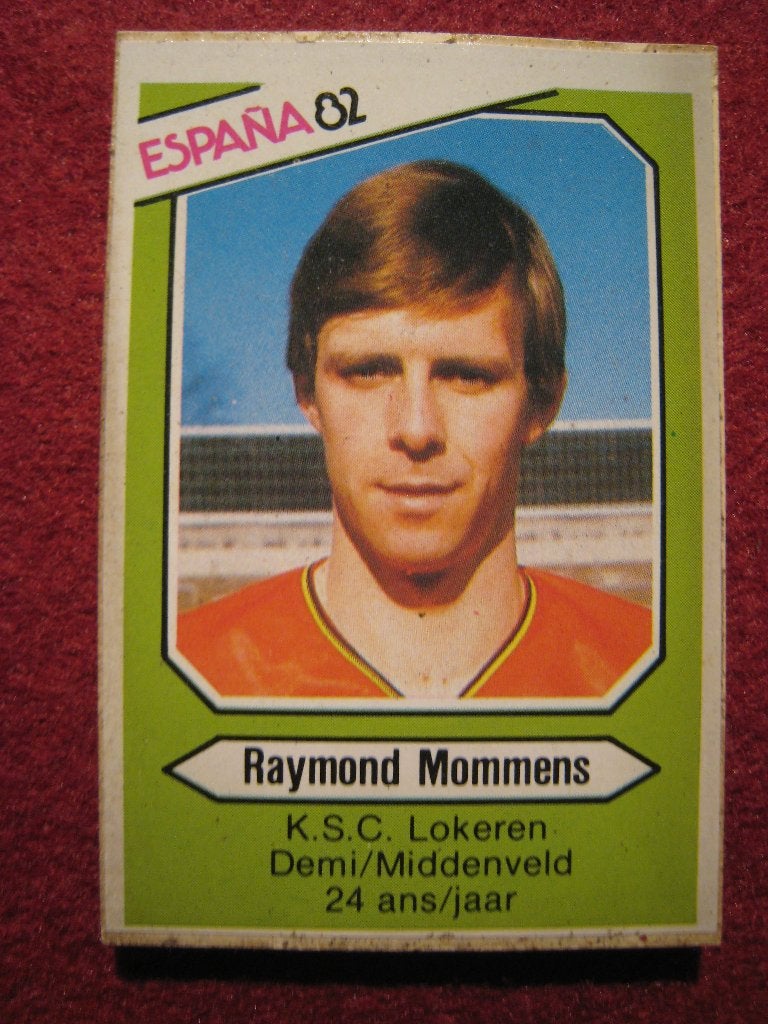 Pre Panini Espagne 82 Raymond Mommens KSC Lokeren, Envoi, Comme neuf, Autocollant
