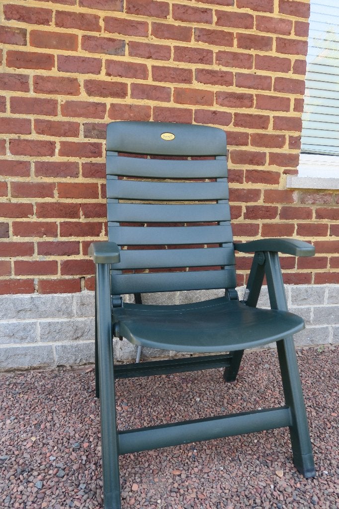 Chaise de jardin ajustable Hartman - verte, Enlèvement, Comme neuf, Synthétique, Pliant