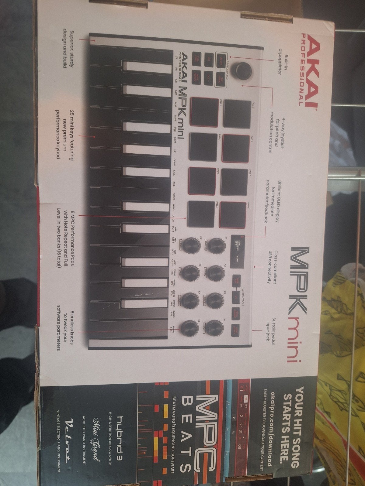Akai Mpk mini blanc, Muziek en Instrumenten, Midi-apparatuur