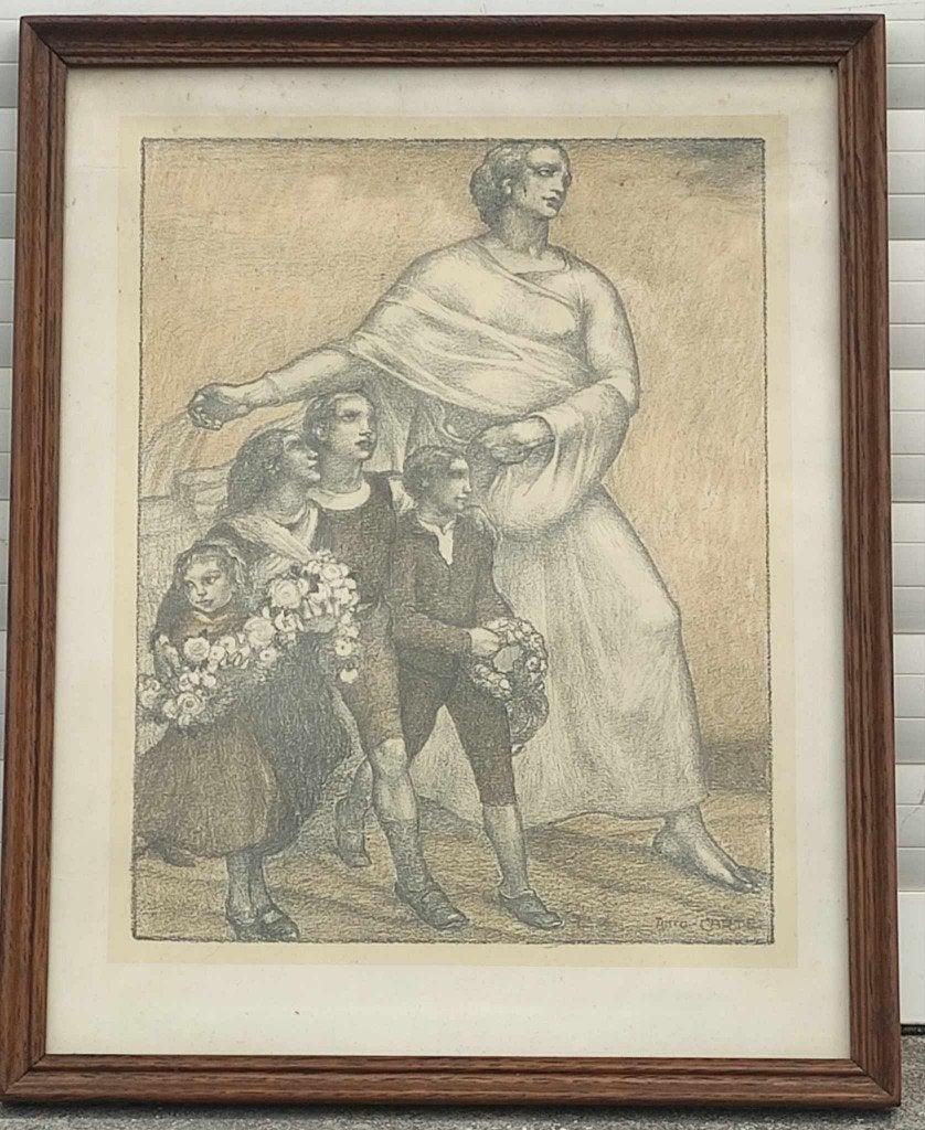 Lithographie signe Anto carte, Antiquités & Art, Enlèvement ou Envoi, Lithographie