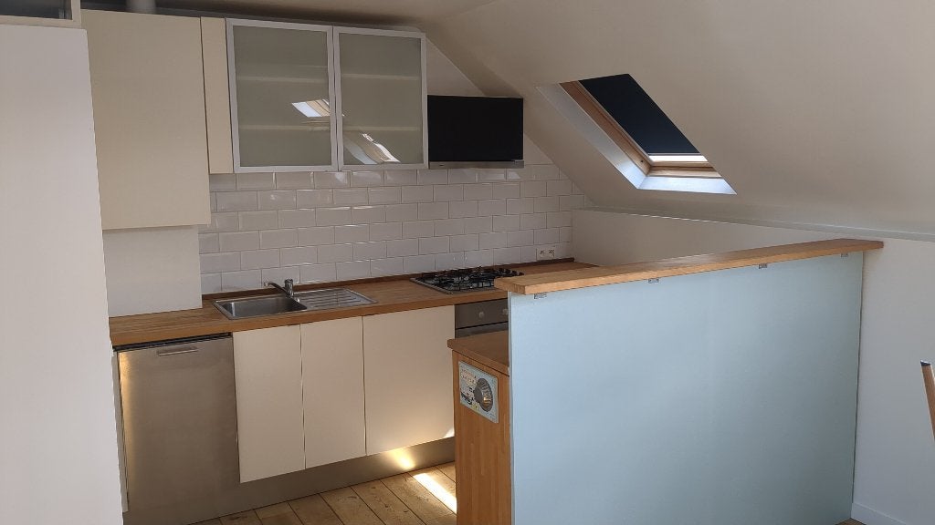 Cuisine équipée blanche/bois avec électroménager, Enlèvement, Utilisé, Blanc, Bois