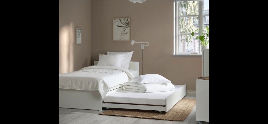Lit Ikea/sous-lit+sommiers à lattes+matelas (ZEMST), Maison & Meubles, Chambre à coucher | Lits, Neuf, Autres dimensions, Enlèvement