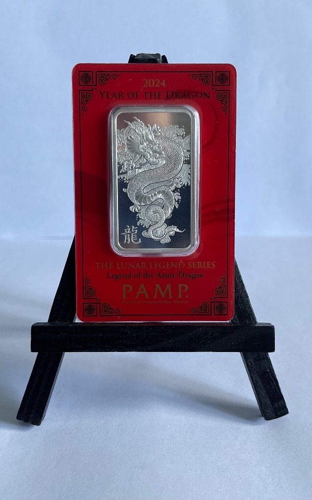 PAMP Lunar Calendar Serie Year of the Dragon 2024 1oz Silver, Timbres & Monnaies, Métaux nobles & Lingots, Envoi, Argent