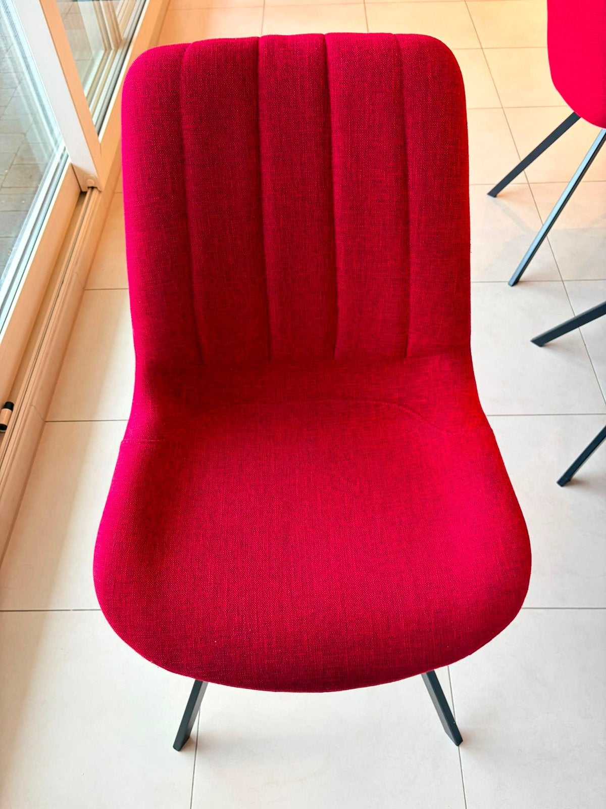 8 rode eettafel stoelen  - Rood, Ophalen, Zo goed als nieuw, Rood