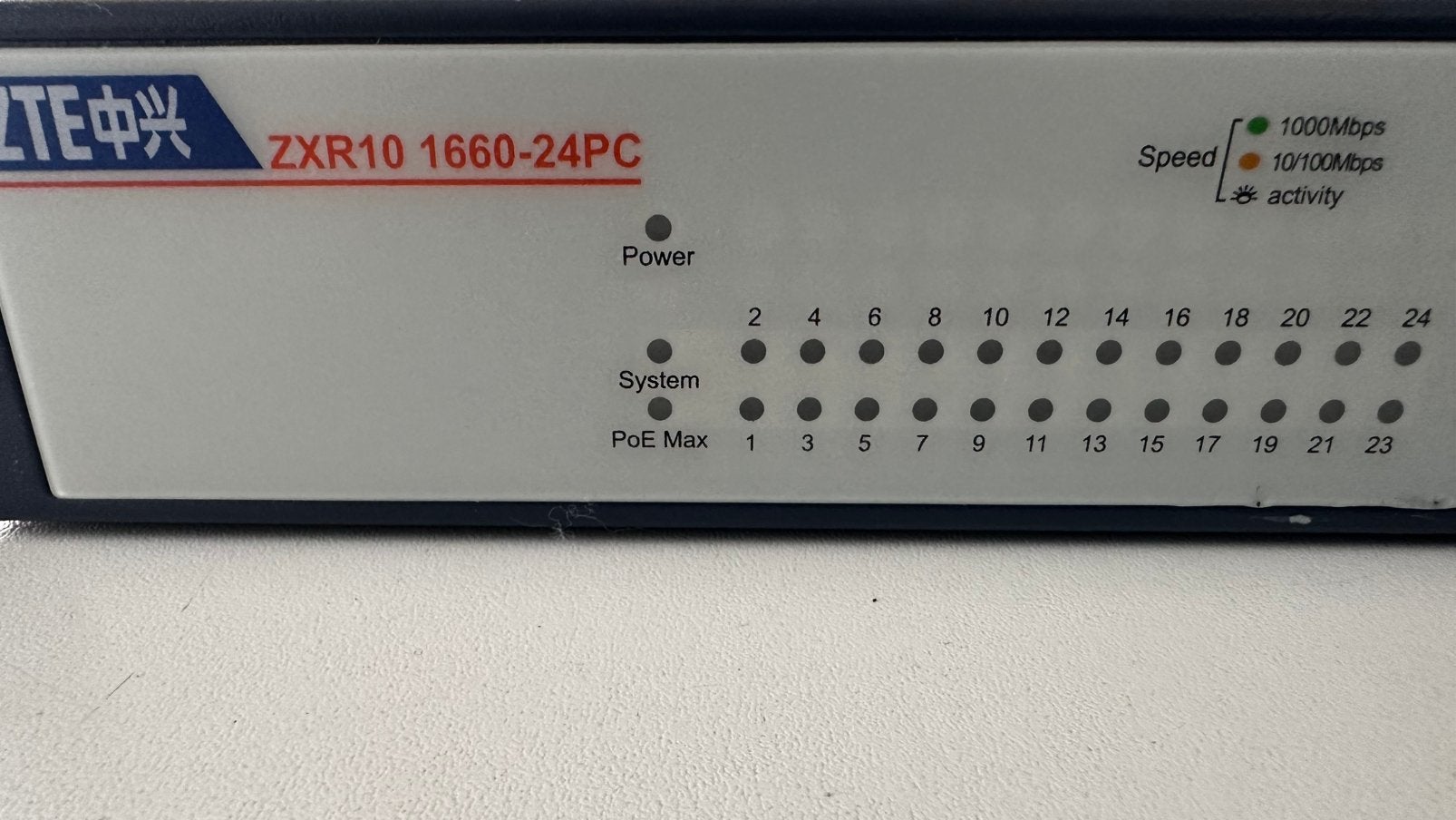 ZTE PoE switch ZXR10 1660-24PC, Enlèvement, Utilisé