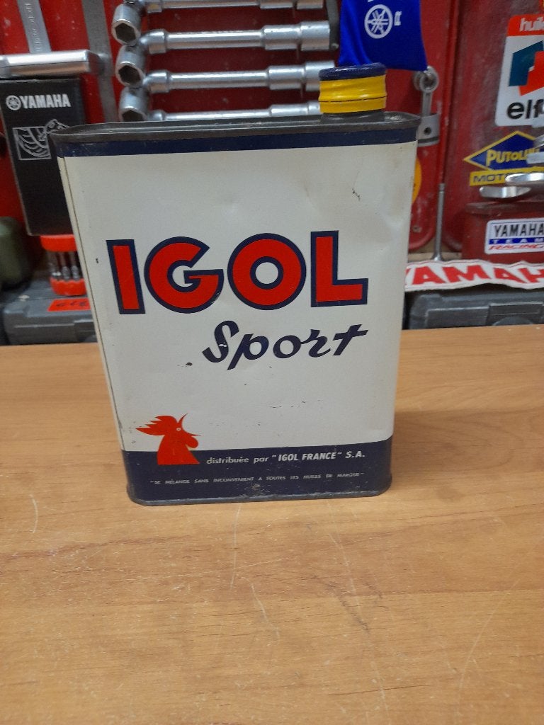 ancien bidon huile vide igol sport, Collections, Marques & Objets publicitaires, Utilisé, Autres types, Envoi