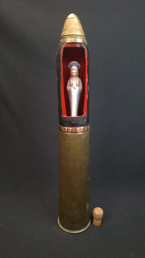 WO1 Britse 18 pounder Trench-art LEEG, Verzamelen, Ophalen of Verzenden