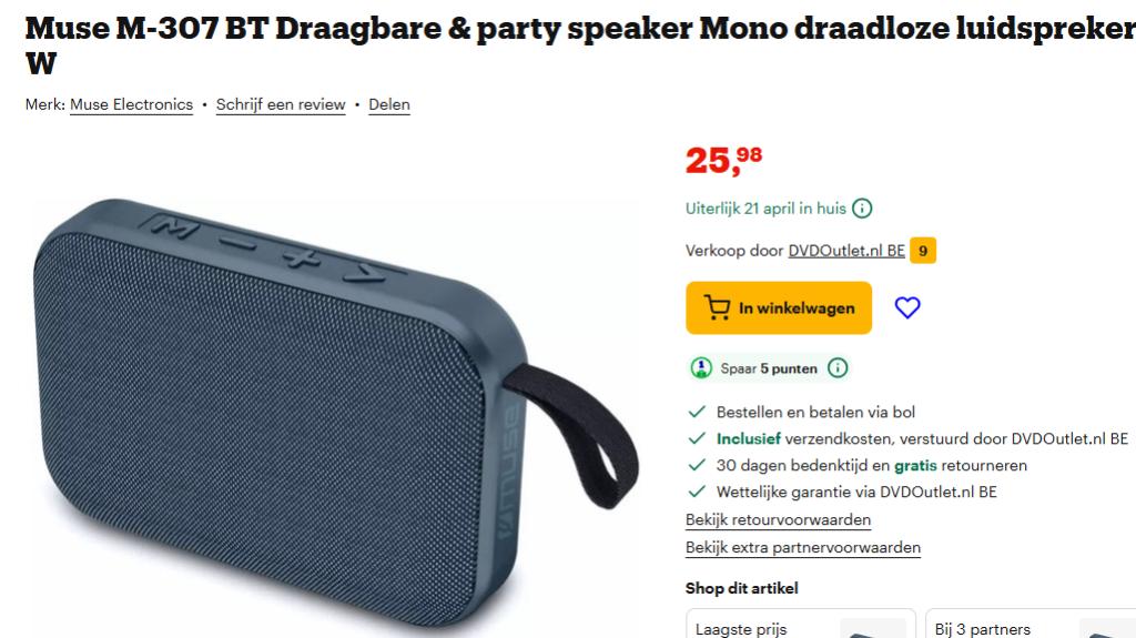 Lecteur Bluetooth Muse M-307-BT compact et portable n'import, Enlèvement ou Envoi, Autres types