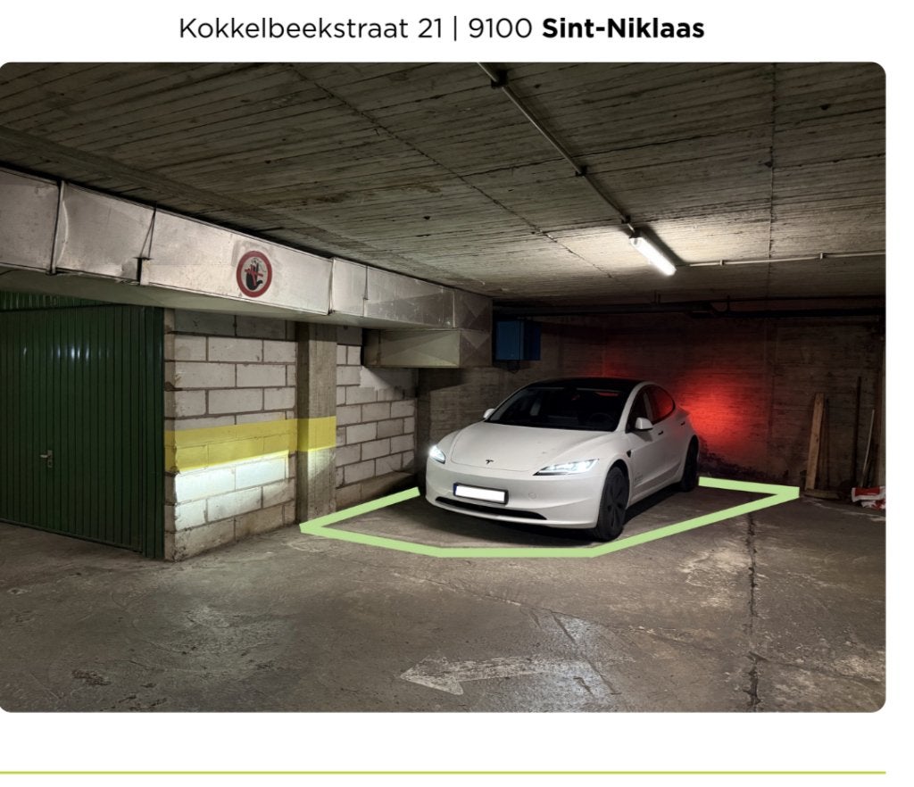 Te huur: autostaanplaats res Gaudi, Immo, Garages en Parkeerplaatsen, Provincie Oost-Vlaanderen