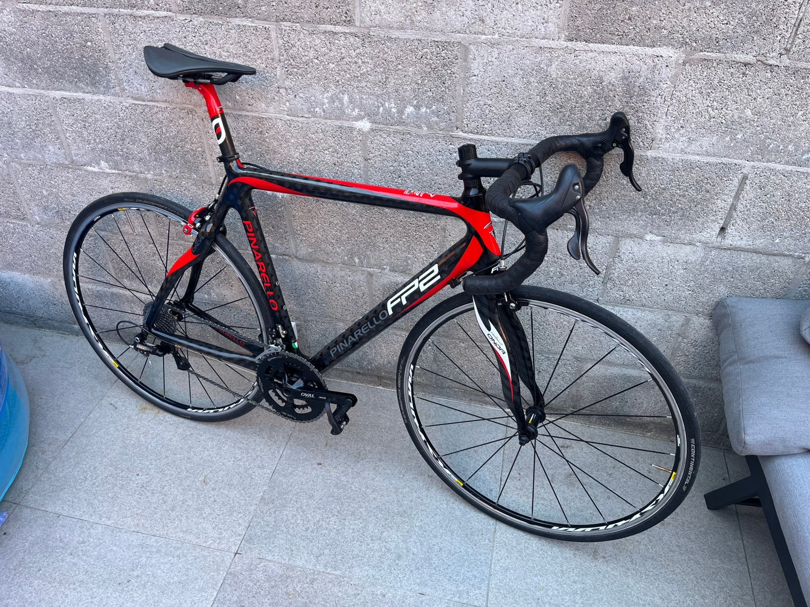 Pinarello fp2 racefiets koersfiets, Fietsen en Brommers, 28 inch, Gebruikt, Carbon, Velgrem