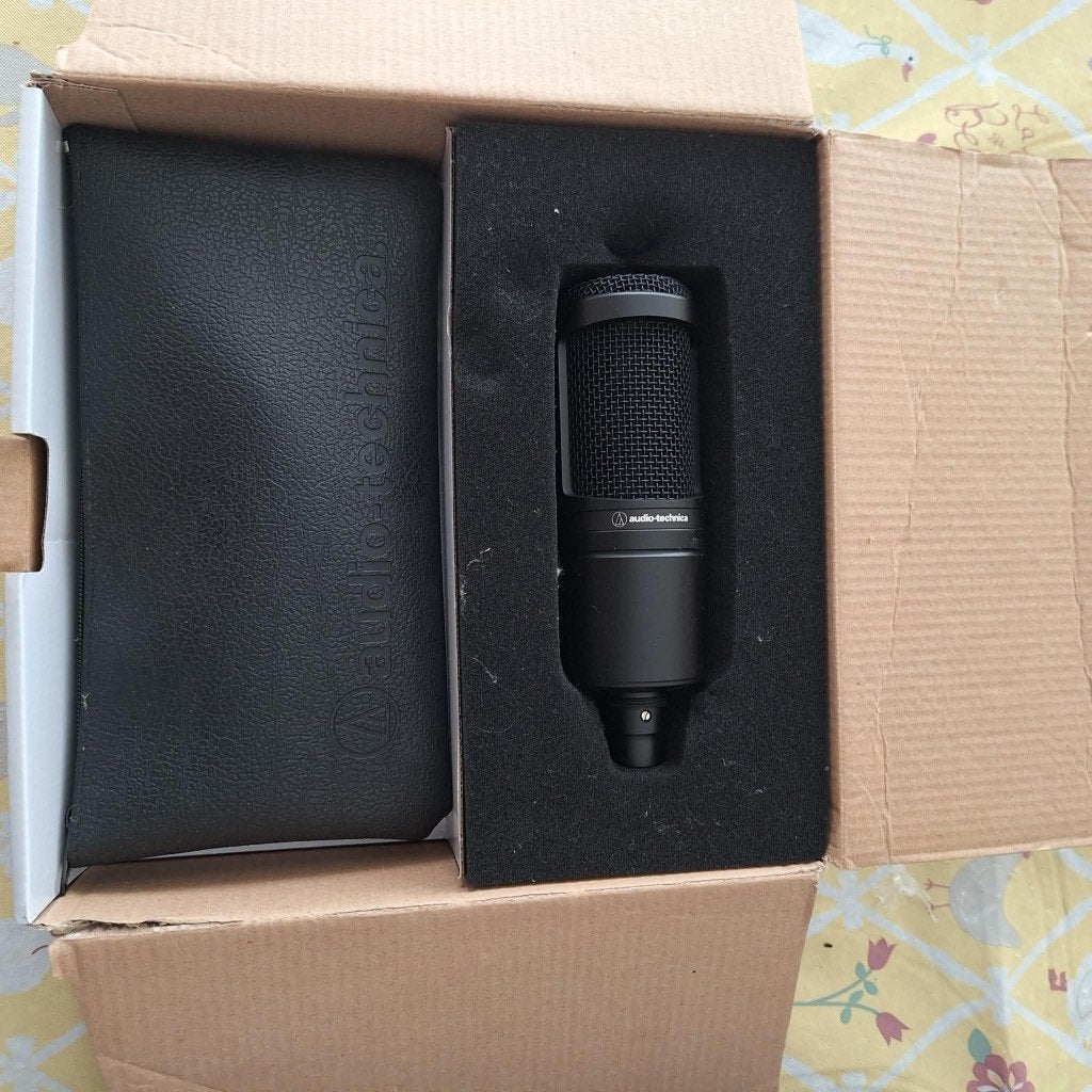 Audio-Technica AT2020 condensator microfoon, Muziek en Instrumenten, Ophalen of Verzenden, Zo goed als nieuw, Studiomicrofoon