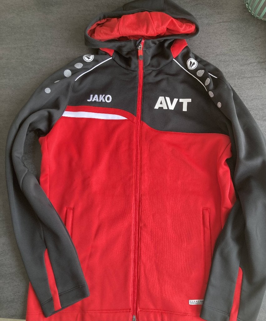 AVT Stevige warme windstopper met kap, JAKO, met naam NORE, Enlèvement ou Envoi, Taille 36 (S), Course à pied ou Cyclisme, Jako