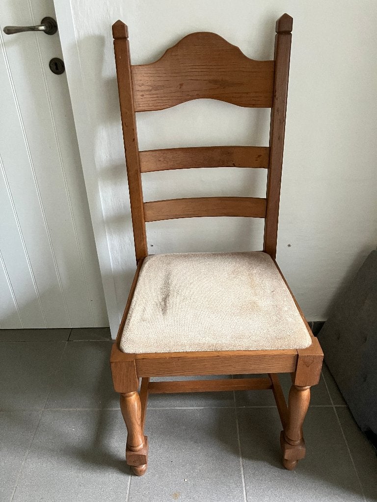 set van 4 eiken klassieke stoelen, Enlèvement, Comme neuf, Bois