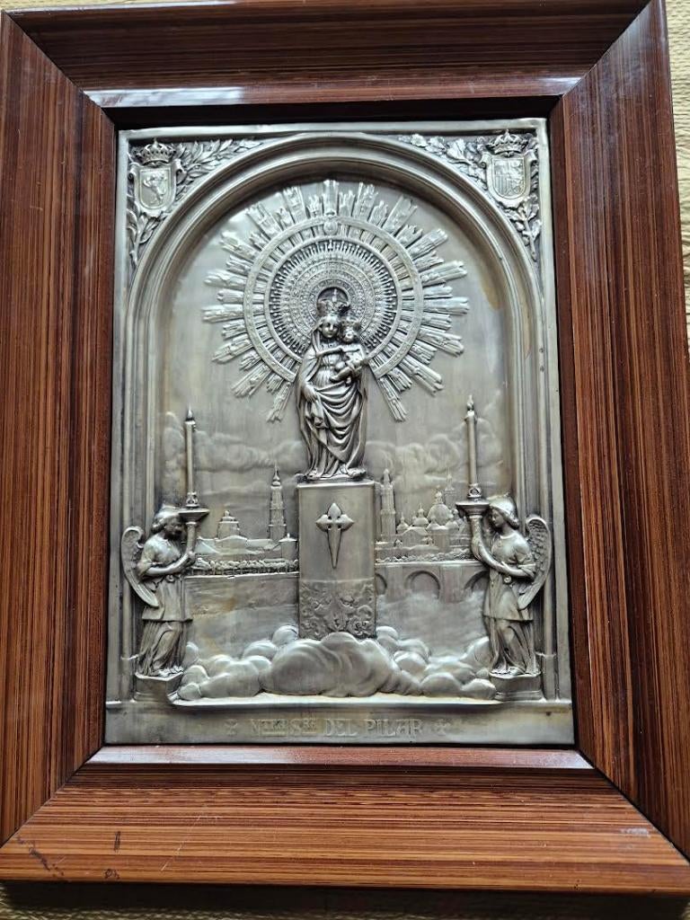 altaartje Maria en engelen, Antiek en Kunst, Antiek | Religieuze voorwerpen, Ophalen of Verzenden