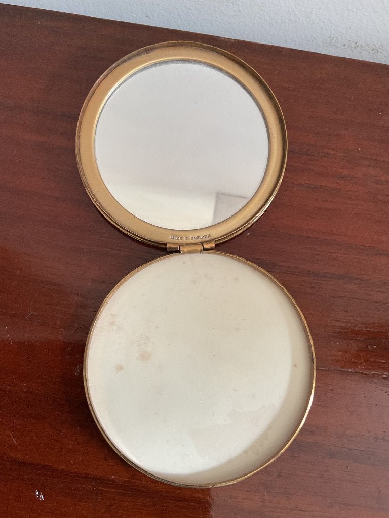 Vintage oude poederdoos van jaren 50, Made in England, Antiek en Kunst, Ophalen of Verzenden