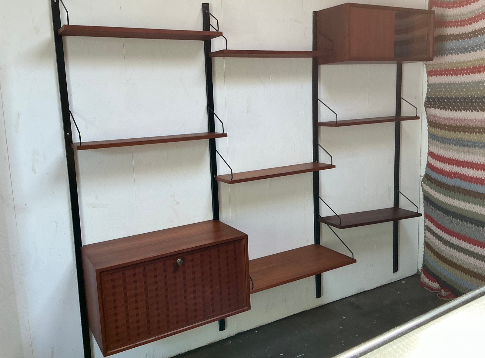Poul cadovius wall unit, royal systeem wandmeubel Denemarken, Ophalen, Gebruikt, Teakhout