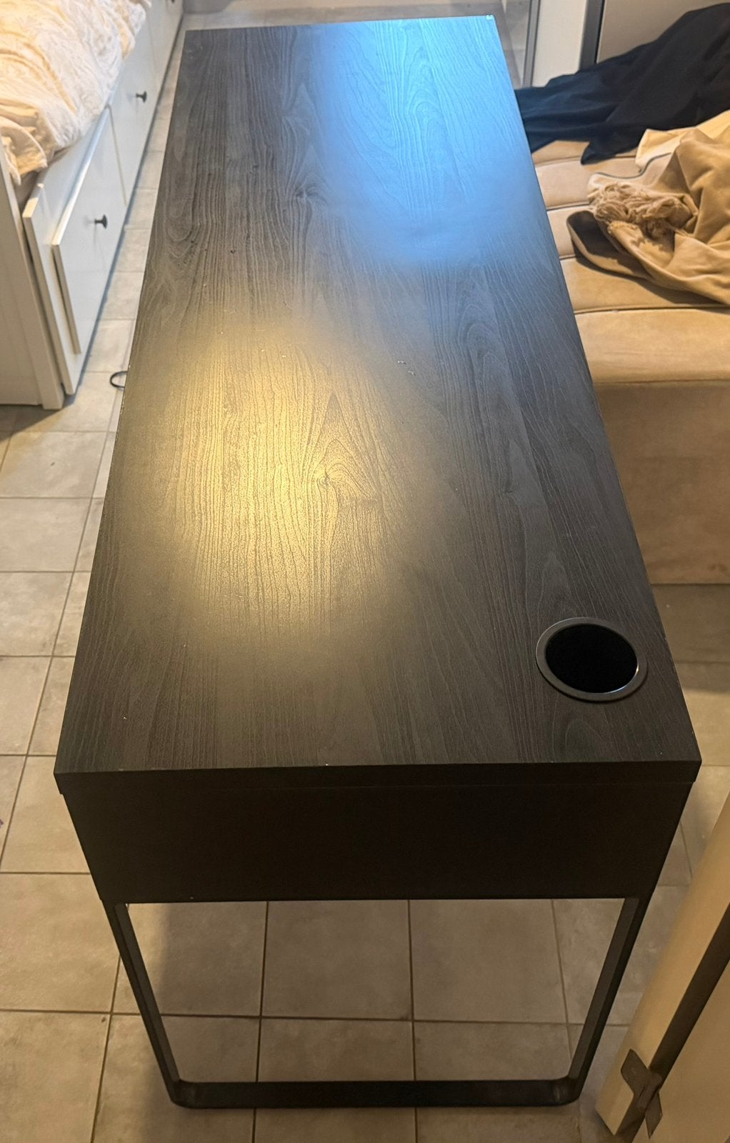 Bureau IKEA noir – bonne état, Maison & Meubles, Comme neuf, IKEA, Espace de rangement, Enlèvement