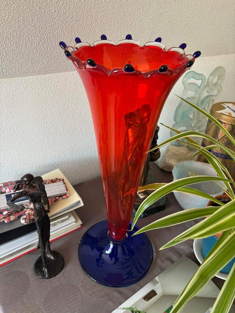 Murano kristal - vaas 55cm hoog, Huis en Inrichting, Ophalen, Zo goed als nieuw, Overige materialen, 50 tot 75 cm