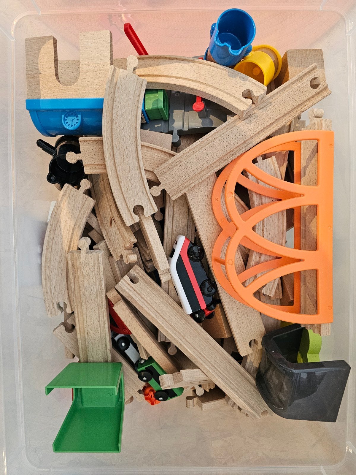 Groot lot treinsporen en treintjes te koop, Enlèvement, Comme neuf, Autres types