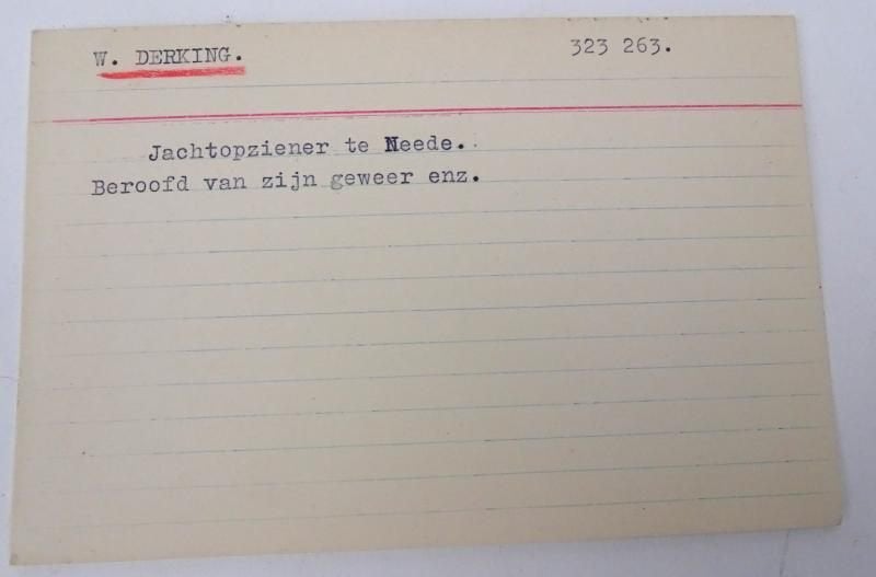 Carte NSB hollandaise de la Seconde Guerre mondiale en état, Enlèvement ou Envoi