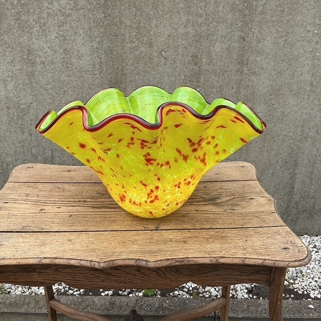 Prachige glazen vaas MURANO style, Enlèvement, Utilisé, Verre