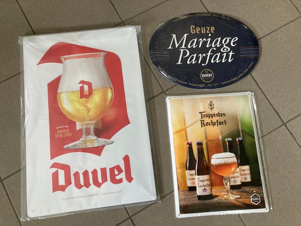 3 originele reclameborden in verpakking, Enlèvement ou Envoi, Comme neuf, Duvel