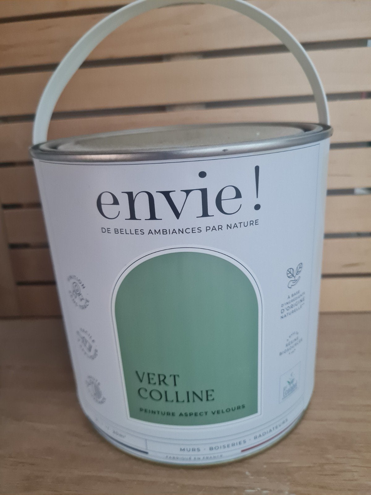 vends 2 pots de peinture intérieure Envie!, Bricolage & Construction, Enlèvement, Vert, Peinture